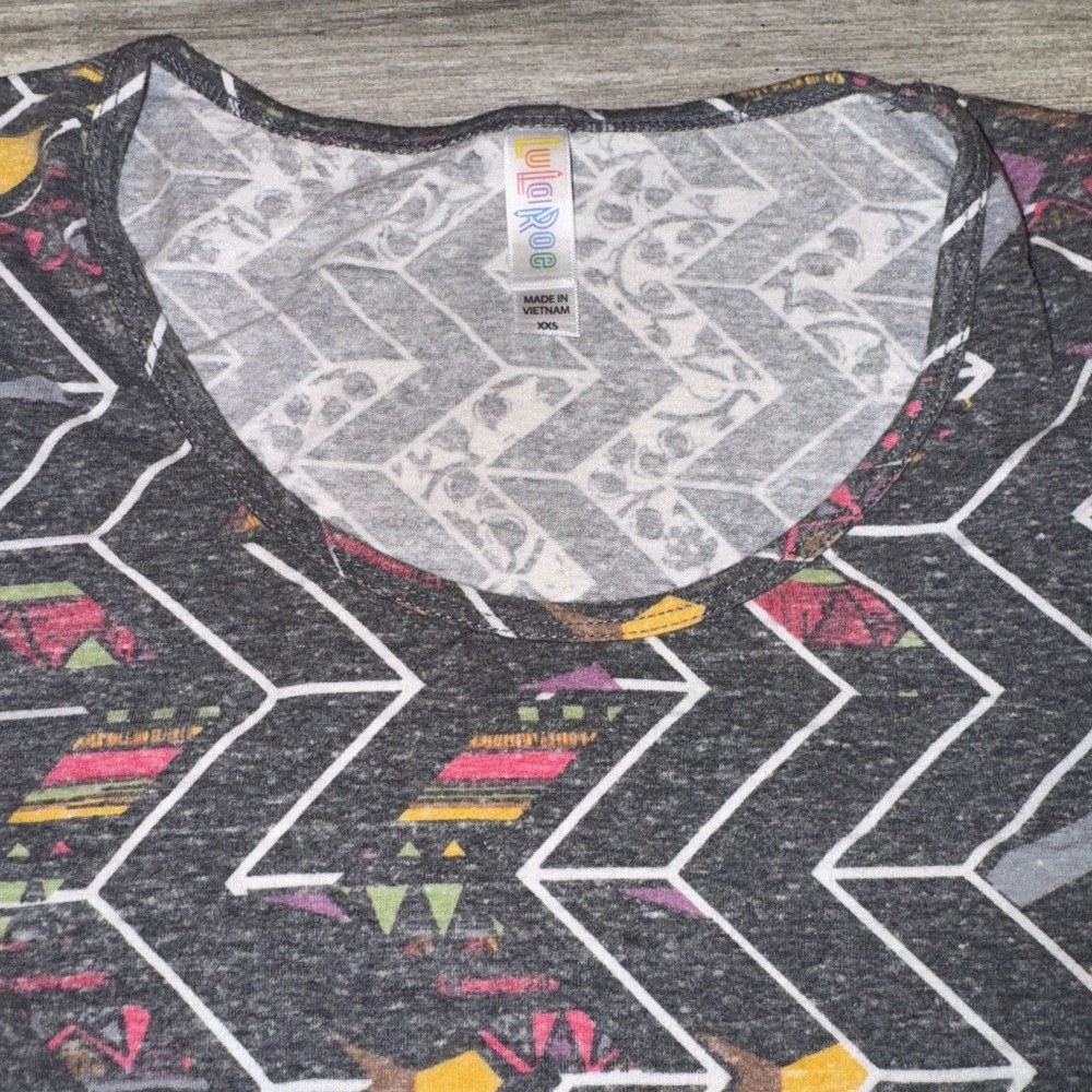 LuLaRoe Chevron and Tribal Print Top